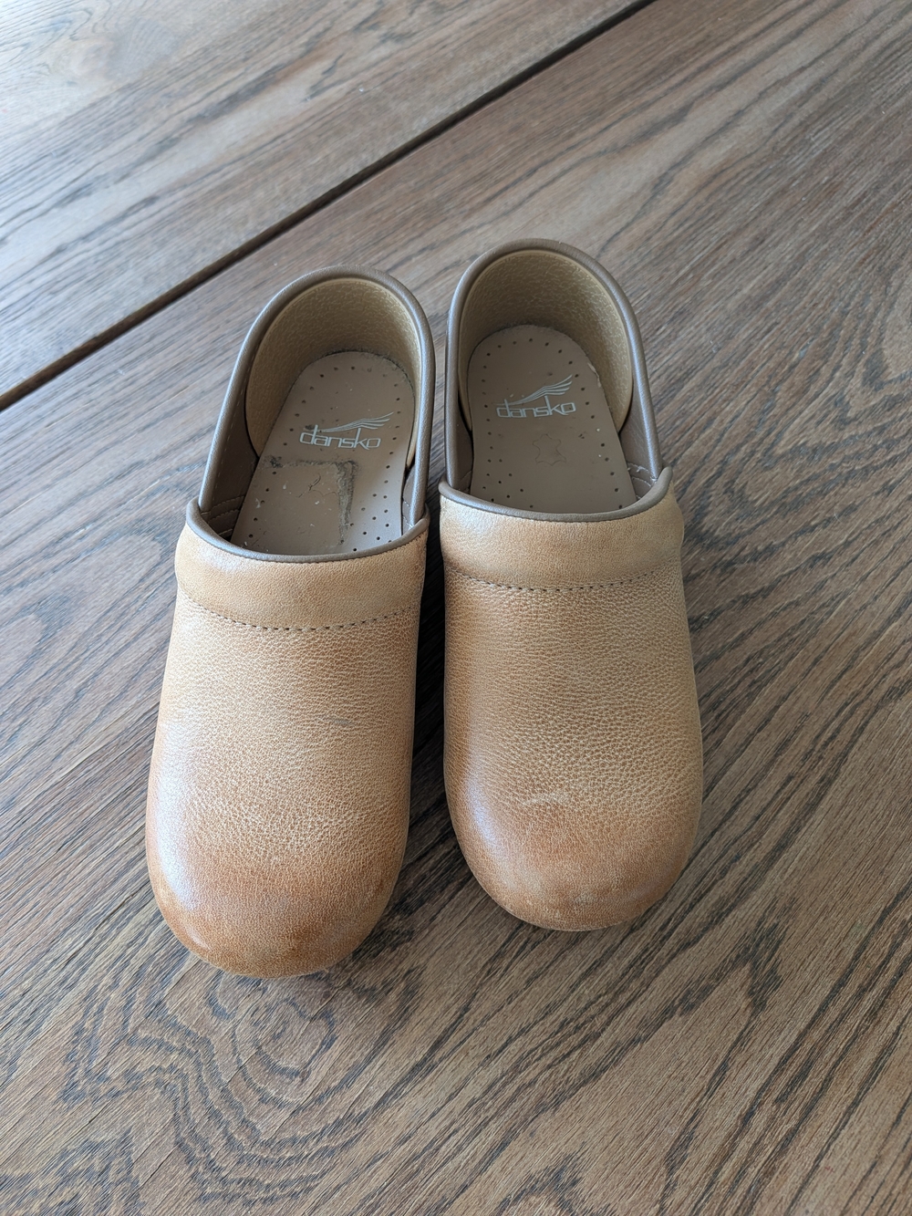 Dansko Women's Tan Leather Clogs Size 36 Professional Work Comfort Shoes